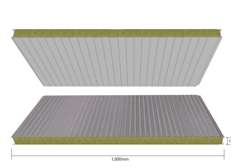 Rock Wool Panel Cross Section