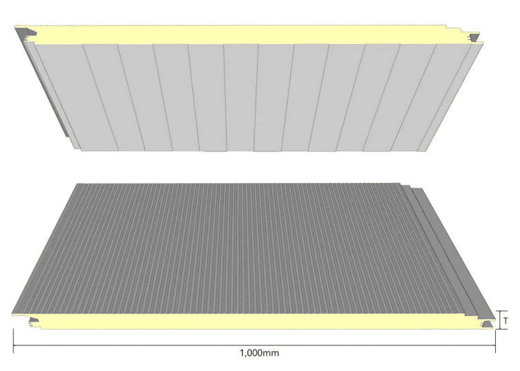 PU Sandwich Panel Supplier China — Wall Panel Cross Section